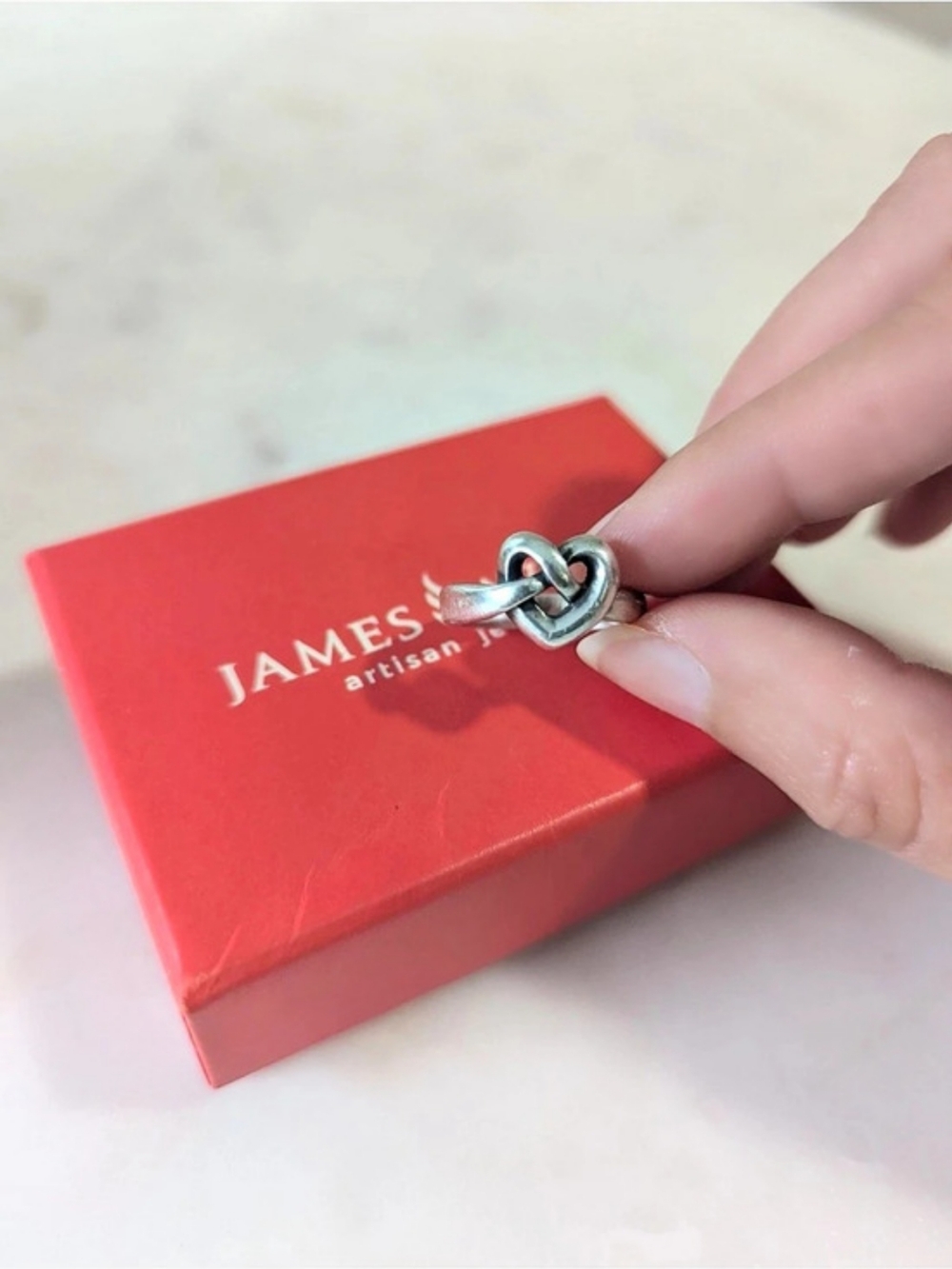 James Avery Heart Knot Ring in Silver